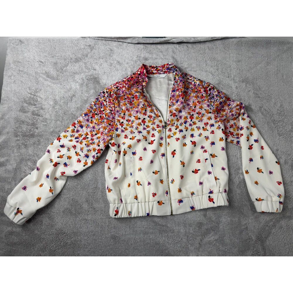 Robert Graham Women’s Floral Print Zip-Front Bomber Jacket